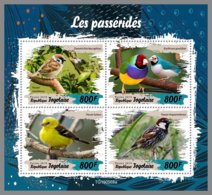 TOGO 2019 MNH Sparrows Spatzen Moineaux M/S - OFFICIAL ISSUE - DH2004 - Passeri