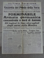 GIORNALE: GAZZETTA DEL POPOLO DELLA SERA - ANNO 93 - N. 130 TORINO, GIOVEDI'-VENERDI' 30-31 MAGGIO 1940-XVIII - LEGGI - Guerra 1939-45