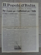 GIORNALE: IL POPOLO D'ITALIA (FONDATO DA BENITO MUSSOLINI) ANNO XXX - N.129 - MILANO, DOMENICA 9 MAGGIO 1943-XXI - LEGGI - Guerra 1939-45