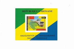 Bloc Feuillets  Gabon  Inauguration Du Transgabonnais - Trenes