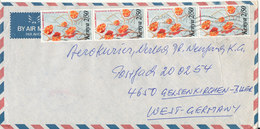 Kenya Air Mail Cover Sent To Germany 12-1-1998  Topic Stamps FLOWERS - Kenya (1963-...)
