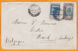 1924 - Enveloppe De Djibouti, Côte Française Des Somalis Vers Wonck, Limbourg, Belgique - Affrt 75 C Dont T. Surch 1922 - Cartas & Documentos