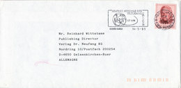 Monaco Cover Sent To Germany Monte Carlo 14-5-1991 Single Franked - Lettres & Documents