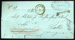 GYULAFEHÉRVÁR 1857. Ex Off , Ajánlott Katonai Levél, Tartalommal Zalaegerszegre Küldve - ...-1867 Vorphilatelie