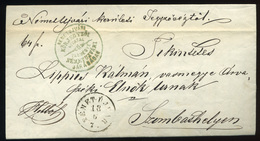 NÉMETÚJVÁR / Güssing 1873. Dekoratív Hivatalos Levél, Magyar Nyelvű Tartalommal Szombathelyre - ...-1867 Prephilately