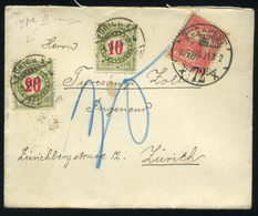 BUDAPEST 1904. Levél Svájcba Küldve Portózva - Oblitérés