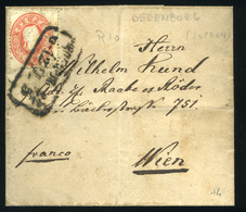 SOPRON 1861. 5Kr-os Levél, Tartalommal Bécsbe Küldve - Oblitérés