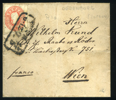 SOPRON 1861. 5Kr-os Levél, Tartalommal Bécsbe Küldve - Usados