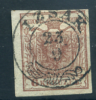 IZSÁK 6Kr Szép Bélyegzés - Used Stamps