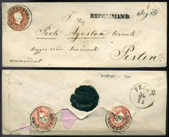 MAGYARÓVÁR 1861. Dekoratív Ajánlott Levél Pestre Küldve - Usati
