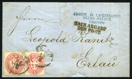 PEST 1865. Céges Levél Egerbe Küldve, Krausz és Lackenbacher - Used Stamps