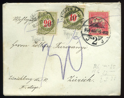 GYŐR 1903. Levél Svájcba Küldve, Portózva - Usado