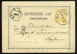 BÁRTFA 1871. 03. (!) Díjjegyes Levlap Kassára Küldve - Used Stamps