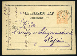 TISZAUJLAK 1874. Díjjegyes Levlap Kassára Küldve - Used Stamps
