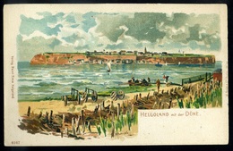 HELGOLAND Litho Képeslap - Andere & Zonder Classificatie