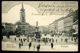 BUDAPEST 1902. Kálvin Térm Régi Képeslap, Divald - Hongarije