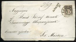 ZSOLNA 1873. Szép Ajánlott Levél Túrócszentmártonba Küldve - Oblitérés