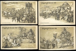 1899. 4db Képeslap 1Kr Pár Bérmentesítéssel - Used Stamps