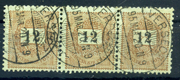 VERSEC 3*12Kr Csík, Szép Bélyegzés - Used Stamps