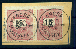 KIRÁLYFIA-KARCSA / Kráľovičove Kračany 15Kr Pár Szép Bélyegzés - Used Stamps