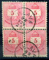 ILLAVA 5Kr Négyestömb Szép Bélyegzés - Used Stamps