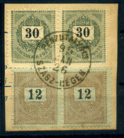 SZÁSZRÉGEN 2*30+2*12Kr Szép Bélyegzés - Used Stamps