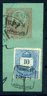BUDAPEST 10Kr Vegyes Bérm. Utalvány Kivágáson - Used Stamps