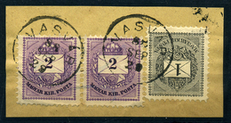 VASVÁR 2*2Kr + 1Kr Szép Bélyegzéssel - Used Stamps