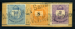 NAGYSALLÓ 10+8+2Kr Szép Bélyegzés - Used Stamps