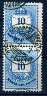 BUDAPEST Utalv. Pénztár 10Kr Pár Szép Bélyegzés / Postal Money Order 10Kr Pair Nice Pmk - Used Stamps