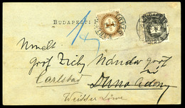 BUDAPEST 1897. Levlap Ausztriába Küldve, Gróf Zichy Nándornak (aláírással) Portózva - Oblitérés