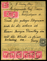 ZIRC 1889. 10 Db Bélyeggel Kiegészített Díjjegyes Távirat Lap , Ritka Darab - Oblitérés