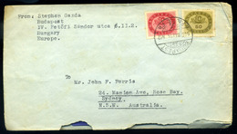 BUDAPEST 1946.05. Infla Levél Ausztráliába Küldve / Period16 To AUSTRALIA 20g Cover 16 Stamps (set MillioP Stamps) Budap - Brieven En Documenten