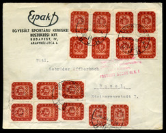 BUDAPEST 1946. Dekoratív, Céges Infla Levél Svájcba Küldve / Period20 To Switzerland 20g Cover 16x5000milP Budapest To B - Brieven En Documenten