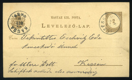 FÜZESSÉR 1896. Díjjegyes Levlap, Igen Ritka Bélyegzéssel - Used Stamps