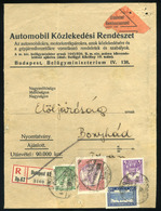 BUDAPEST 1926. Ajánlott Utánvételes Nyomtatvány Korona-fillér Vegyes Bérmentesítéssel Bonyhádra Küldve - Covers & Documents
