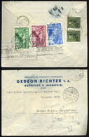 BUDAPEST 1939. Légi Levél Repülő-Arcképek Bérmentesítéssel Argentínába Küldve - Covers & Documents