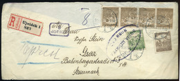 ÚJVIDÉK 1918. Ajánlott Cenzúrázott Levél Graz-ba Küldve - Used Stamps