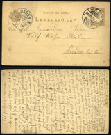 VÁC 1899. Díjjegyes Levlap, Héber Nyelvű írással Bécsbe Küldve - Used Stamps