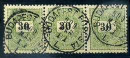 BUDAPEST 1900.03. 3*30Kr Szép Bélyegzés - Used Stamps