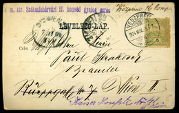 VESZPRÉM Képeslap, Katonai Bélyegzéssel - Used Stamps