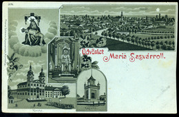 SASVÁR 1903 Litho Képeslap - Hongarije