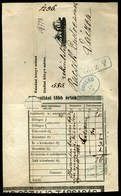1873 A DDSG Dunai Gőzhajózási Társaság Gyorsárú Fuvarlevele A Honvéd Hajó Pecsétjével / Bill Of Fright Of DDSG Steamship - Used Stamps