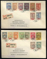 BUDAPEST 1916. Hadisegély Sor 2db Dekoratíbv Ausztriába Küldött Ajánlott Levélen - Used Stamps