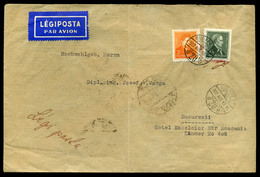 BUDAPEST 1937. Légi Levél Romániába Küldve - Lettres & Documents