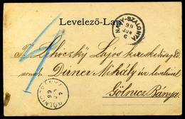 NAGYSZALONTA 1899. Képeslap Gölnicbányára Küldve , Portózva - Used Stamps