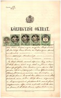 SÁTORALJAÚJHELY 1879. Közjegyzői Okirat , Szép Darab! - Covers & Documents