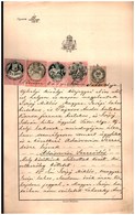 SÁTORALJAÚJHELY 1886. Közjegyzői Okirat , Dekoratív Komplett Dokumentum - Brieven En Documenten