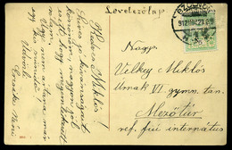 SZOLNOK 1912. Képeslap, Céglyukasztásos Bélyeggel - Used Stamps