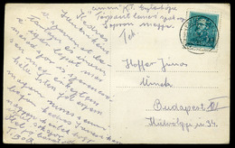 1937. Képeslap Céglyukasztásos Bélyeggel - Lettres & Documents